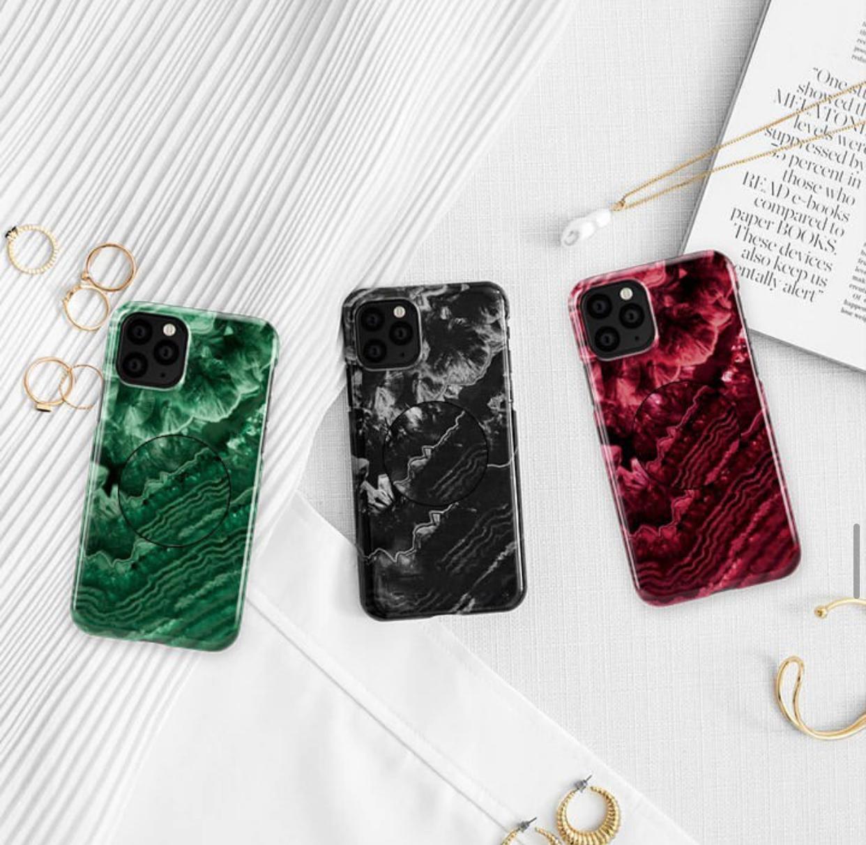 Green Black Wine Slim Case Cover With Holder