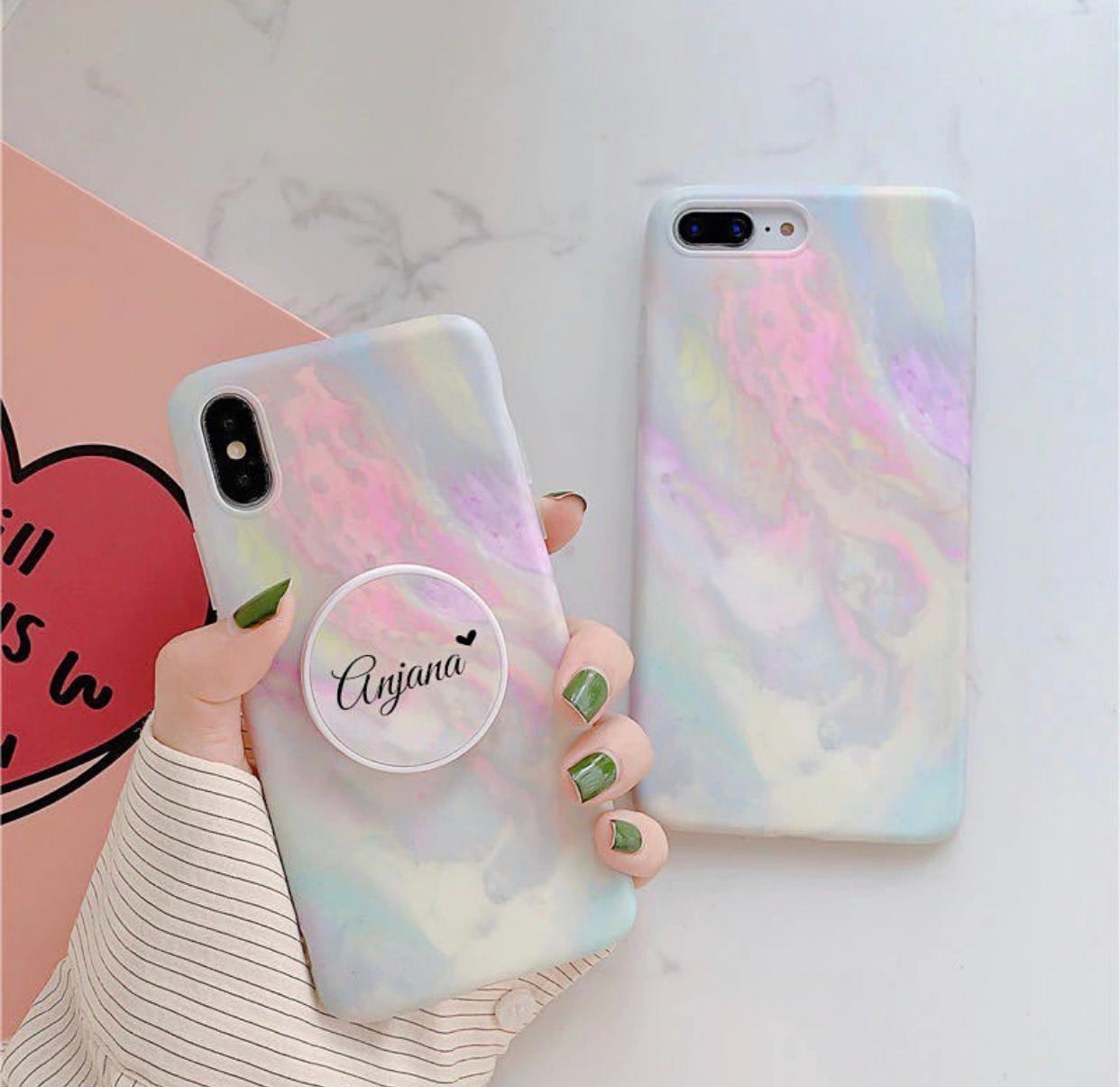 Gradient Marbles Slim Case Cover With Holder