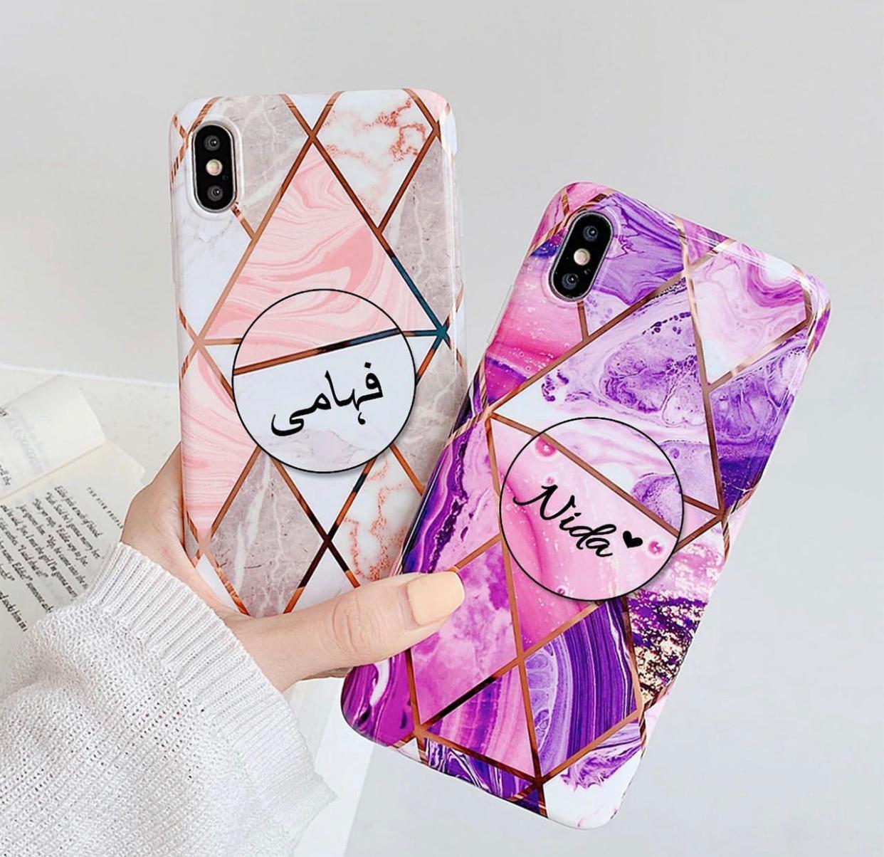 The Light And Dark Shades Of Marbles Slim Case Covers With Custom Holder