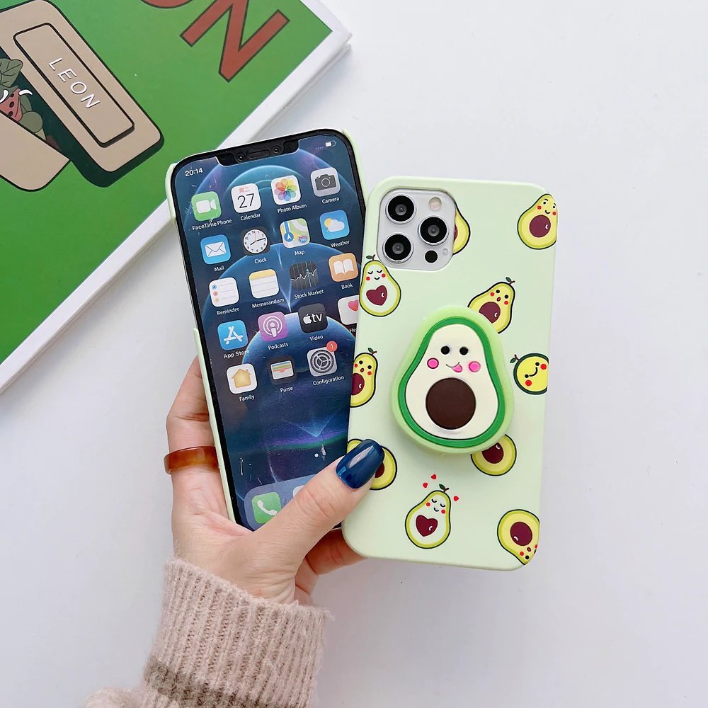 Cute Avocado Pattern Slim Case
