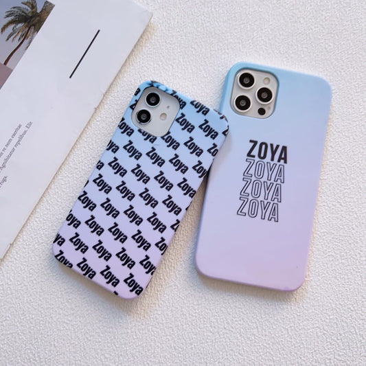 Blue And Purple Ombre Customised Slim Case