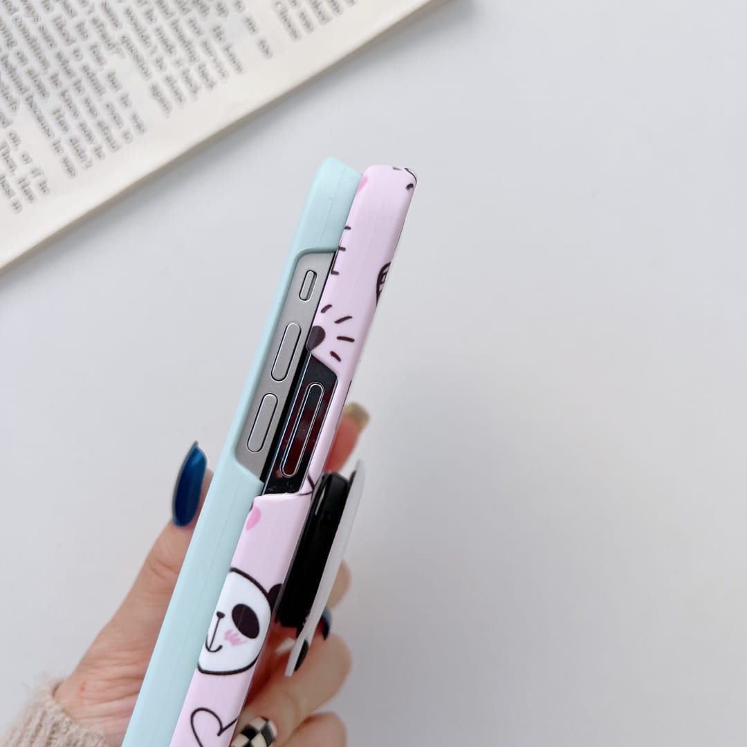 The Panda Family Slim Case Cover With Holder