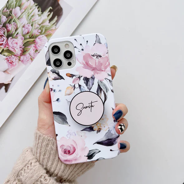 The Floral Famile Slim Case Cover With Customised Holder