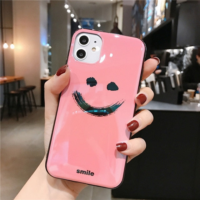 Cute Mickey Minnie Cartoon Glass Case