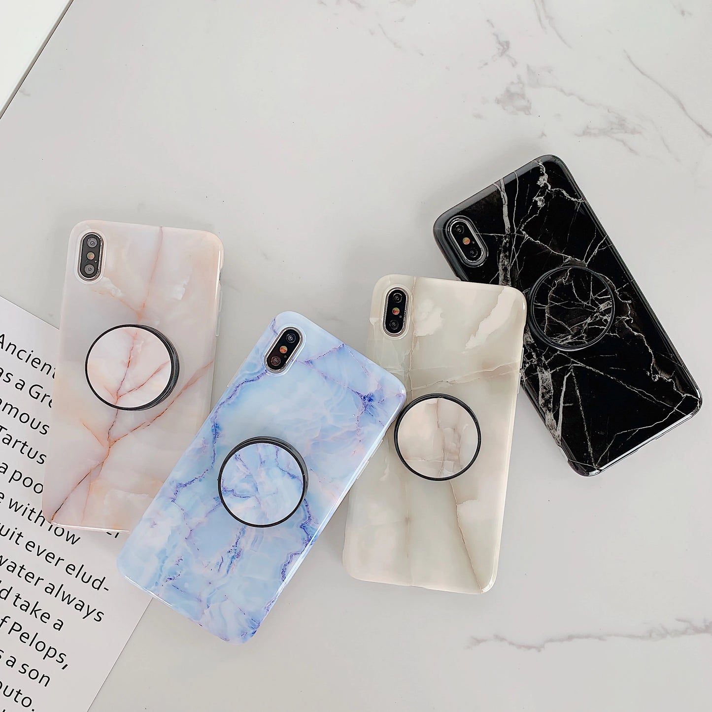 Marble Family V2 Slim Case Cover With Holder