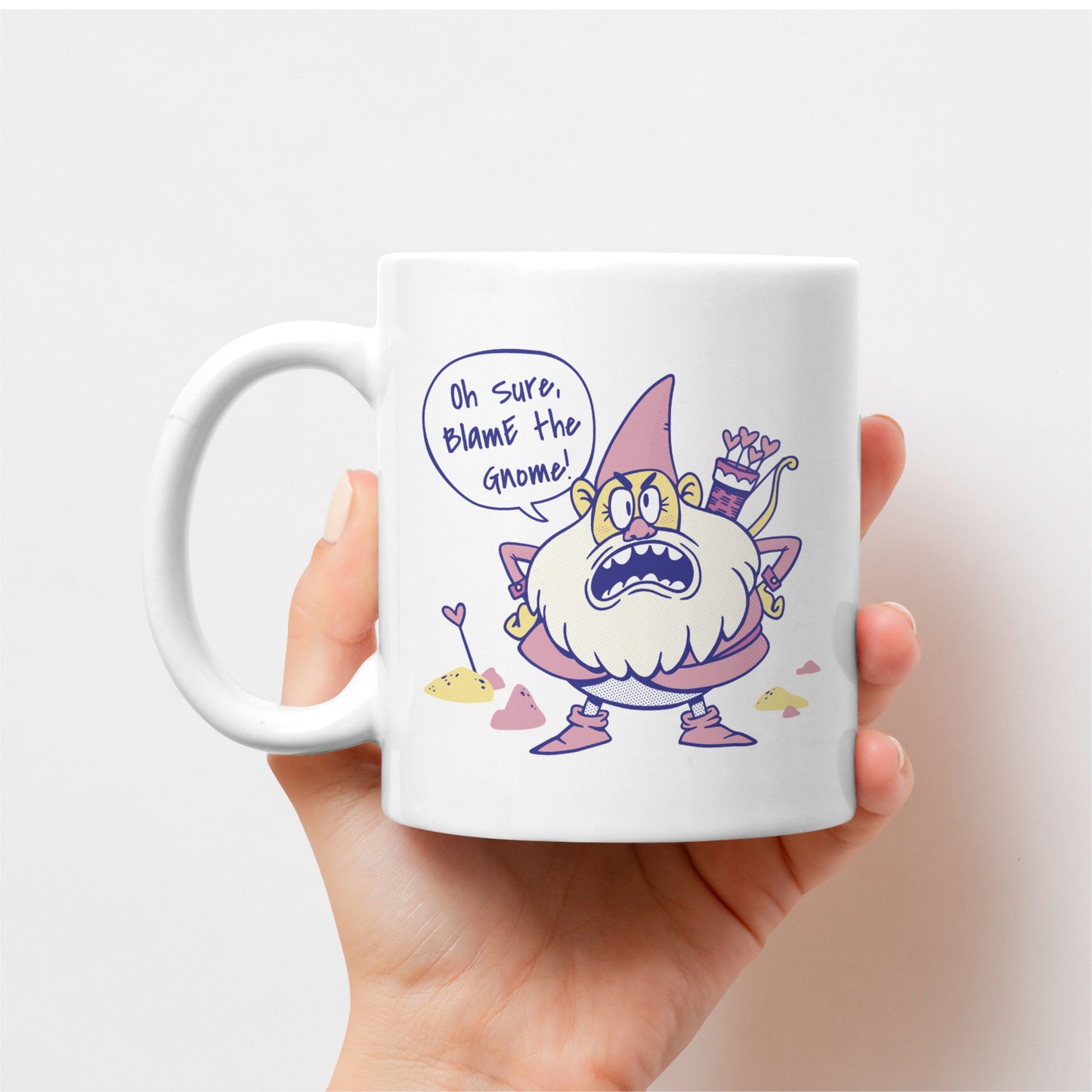 Angry Gnome Cartoon Designer Mug