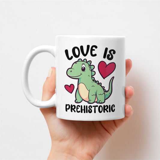 Love is Prehistoric Designer Mug