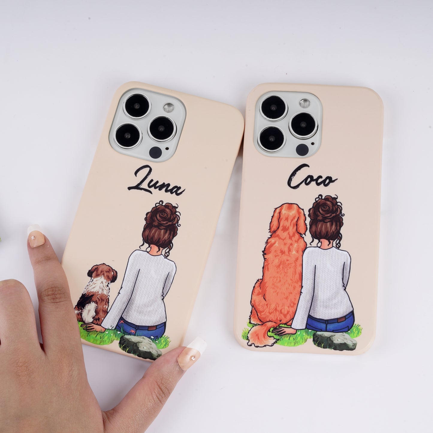 Girl With Dog Customised Slim Case