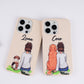 Girl With Dog Customised Slim Case