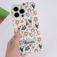 Floral Pattern With Customized Text Slim Case