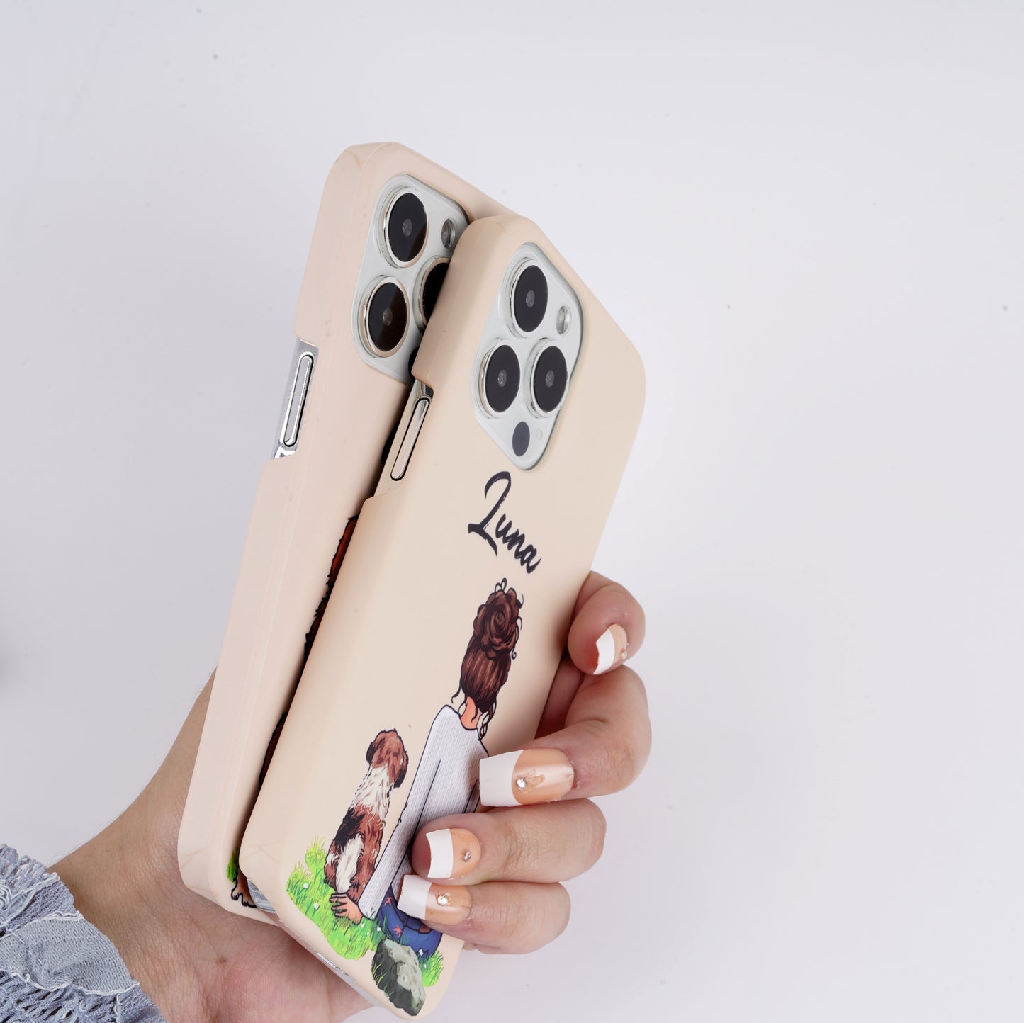 Girl With Dog Customised Slim Case