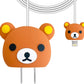 Teddy Bear Protector case for Iphone 20W/18W charger
