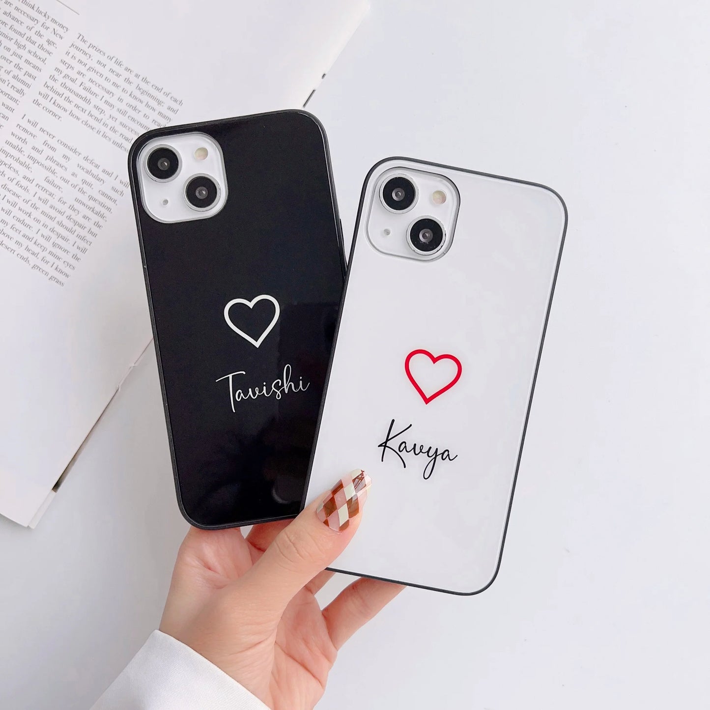 Cute Heart Glass Case