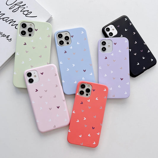 The Candy Color Heart Pattern Slim Case