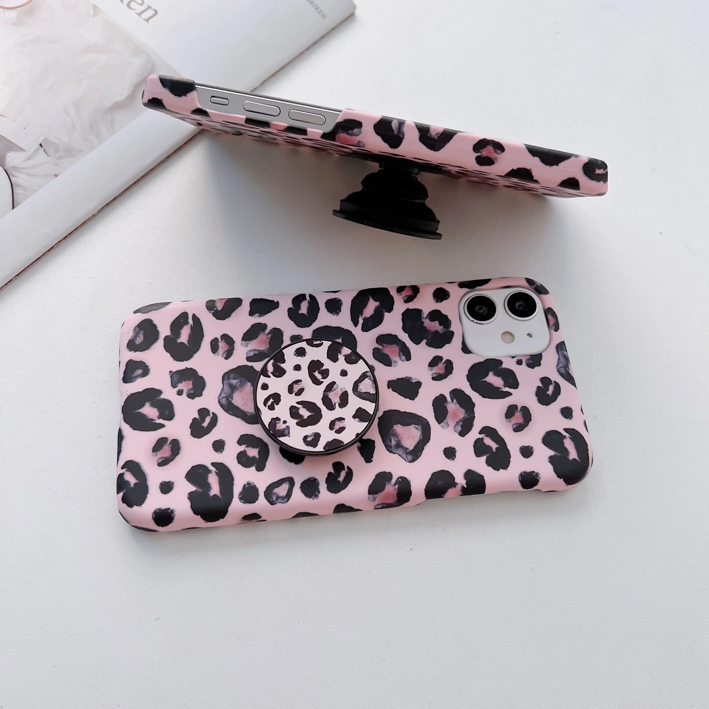 Chic Leopard Slim Case Cover With Holder