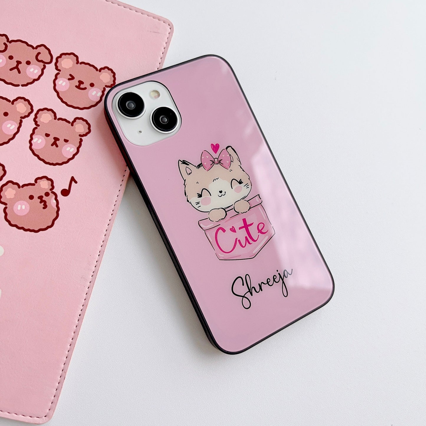 Cute Pocket Cartoon Glass Case