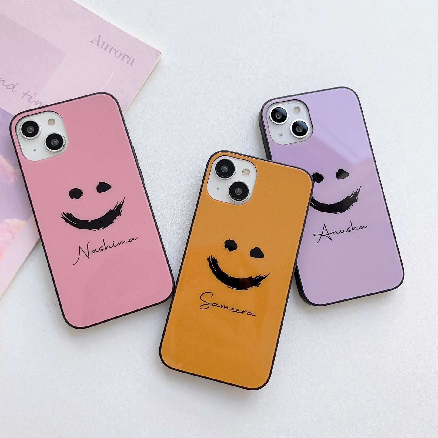 Cute Smile Glass Case