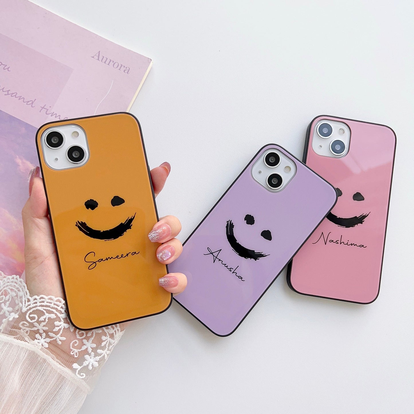 Cute Smile Glass Case