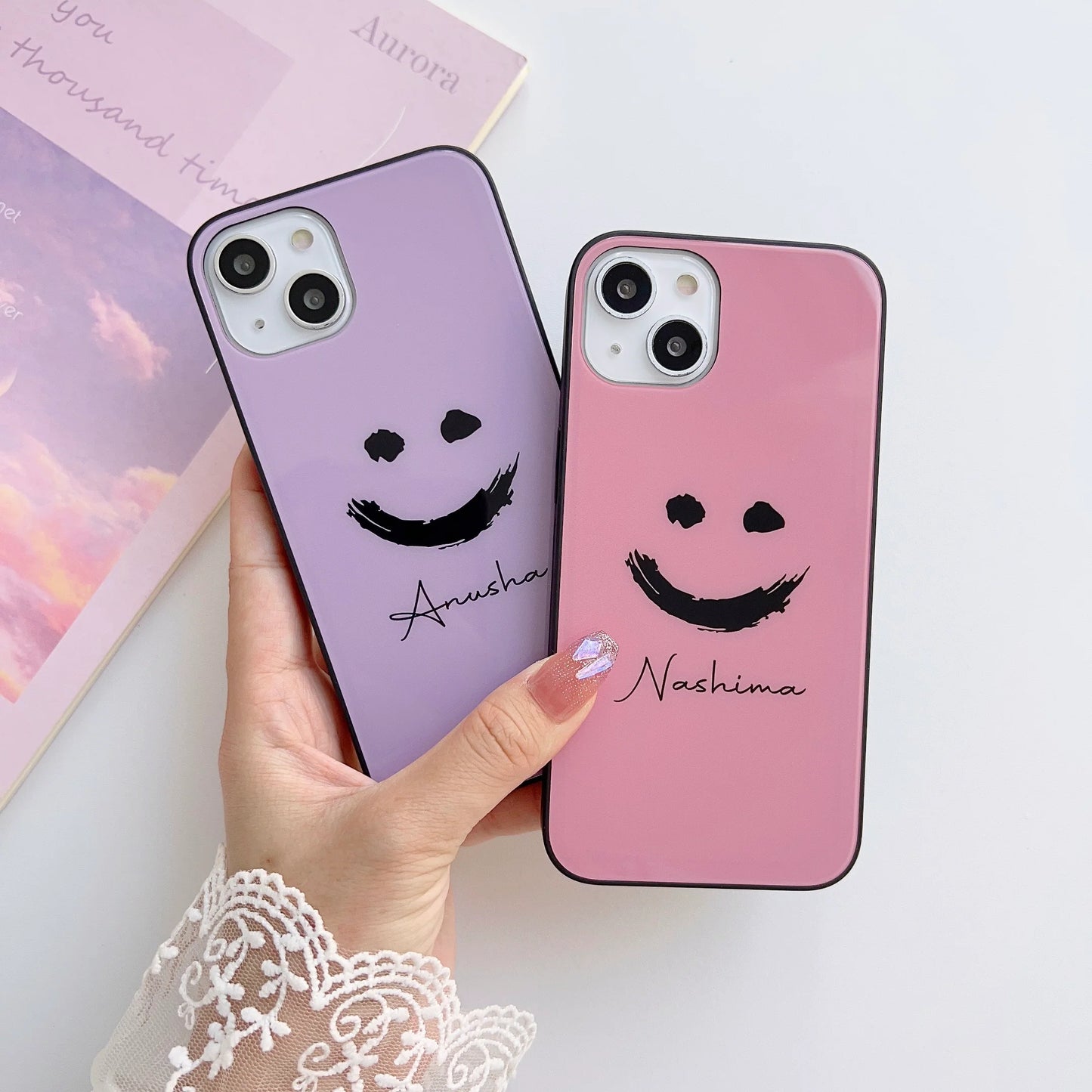 Cute Smile Glass Case