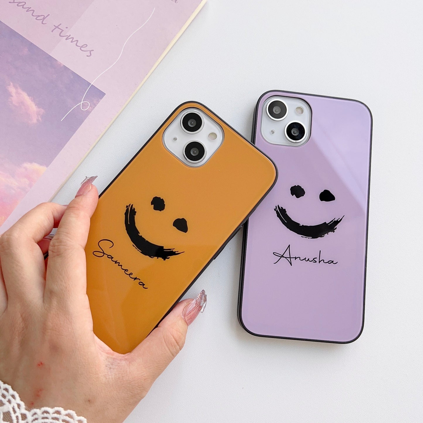 Cute Smile Glass Case