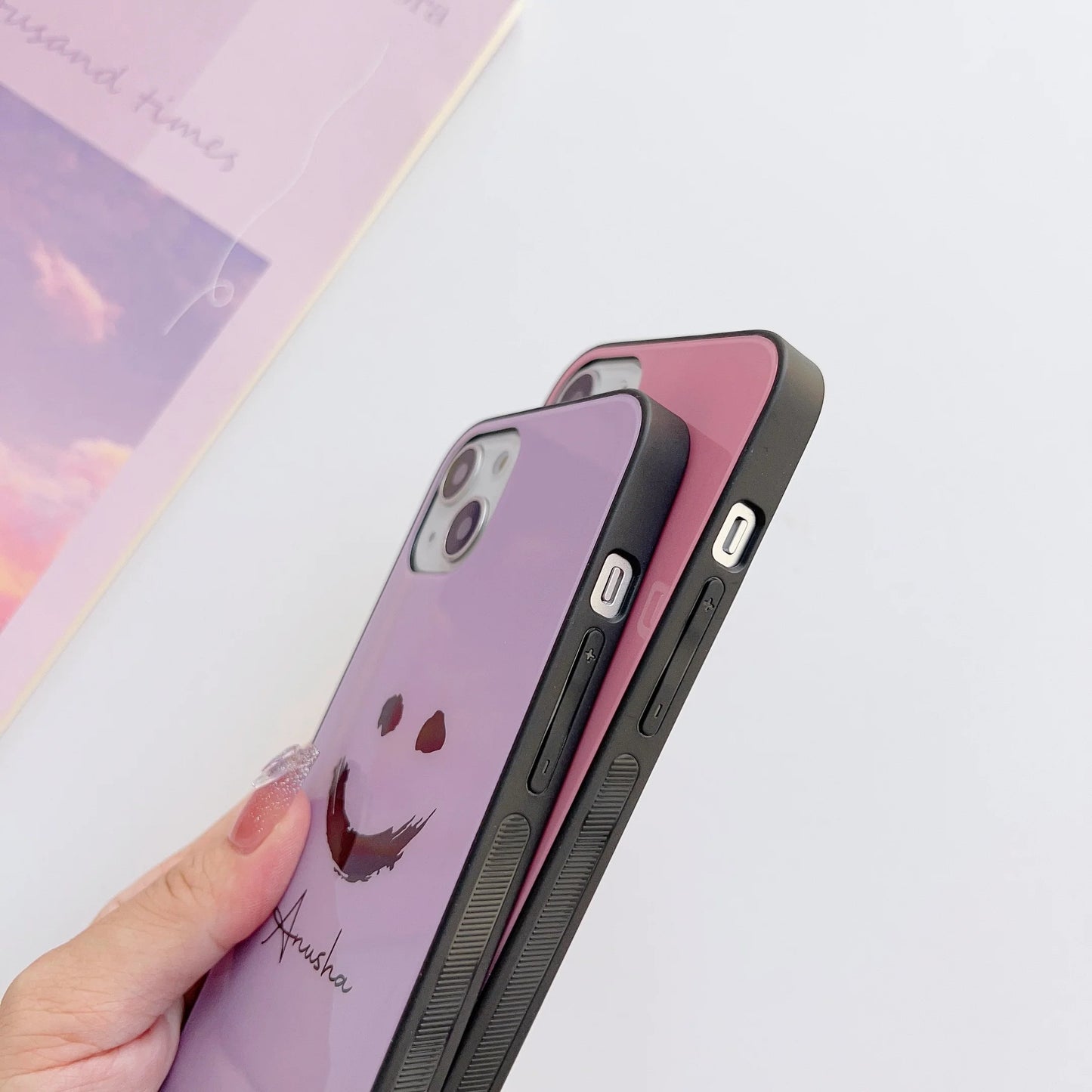 Cute Smile Glass Case