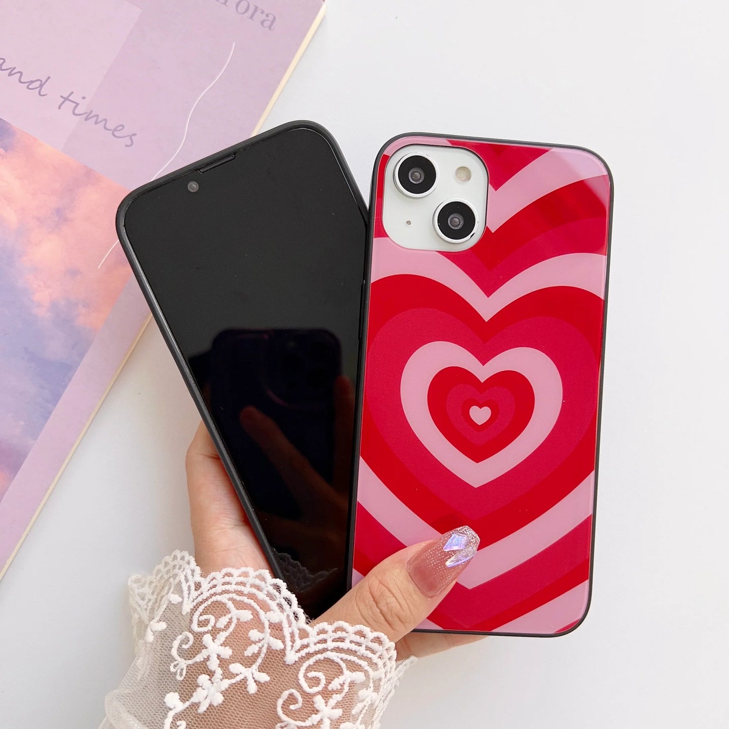 Choco Heart Glass Case