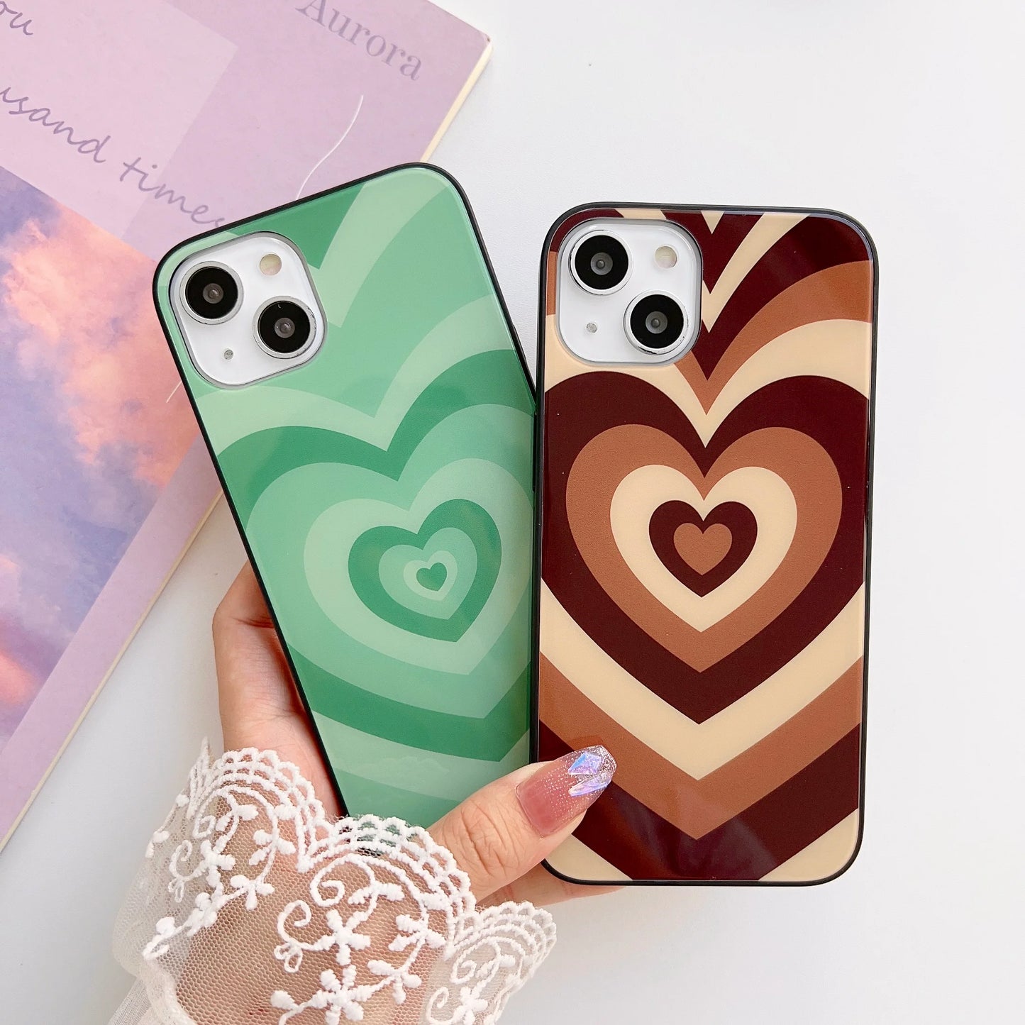 Choco Heart Glass Case