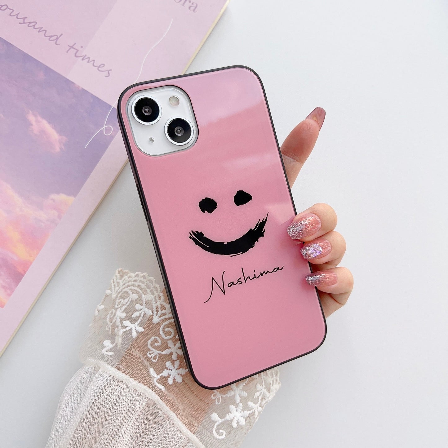 Cute Smile Glass Case