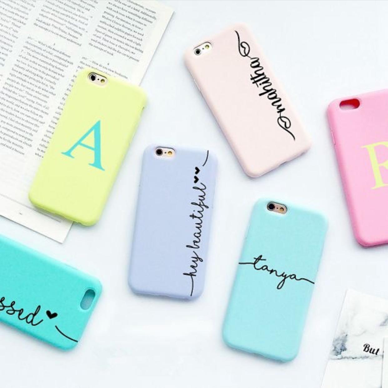 Candy Color Custom Name Slim Case Cover