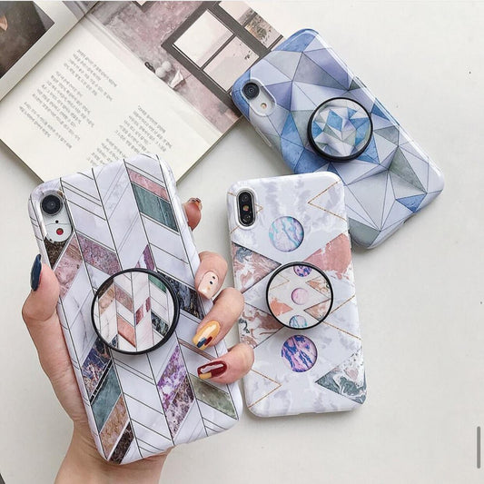 The Marble Abstract Slim Case Cover With Holder