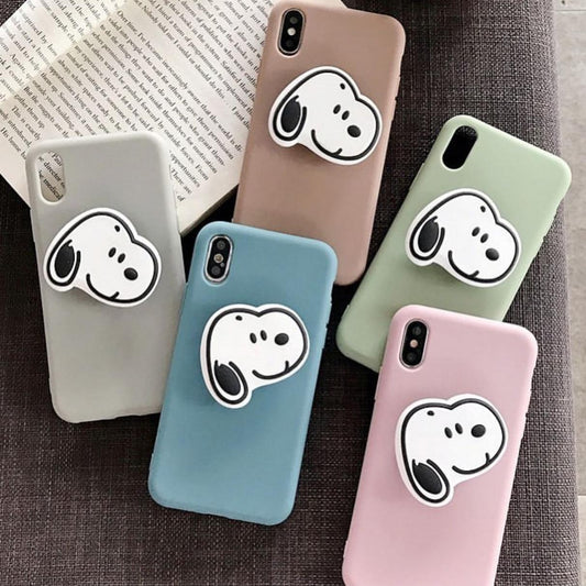 The Pastel Color Slim Case Cover With Dog Holder