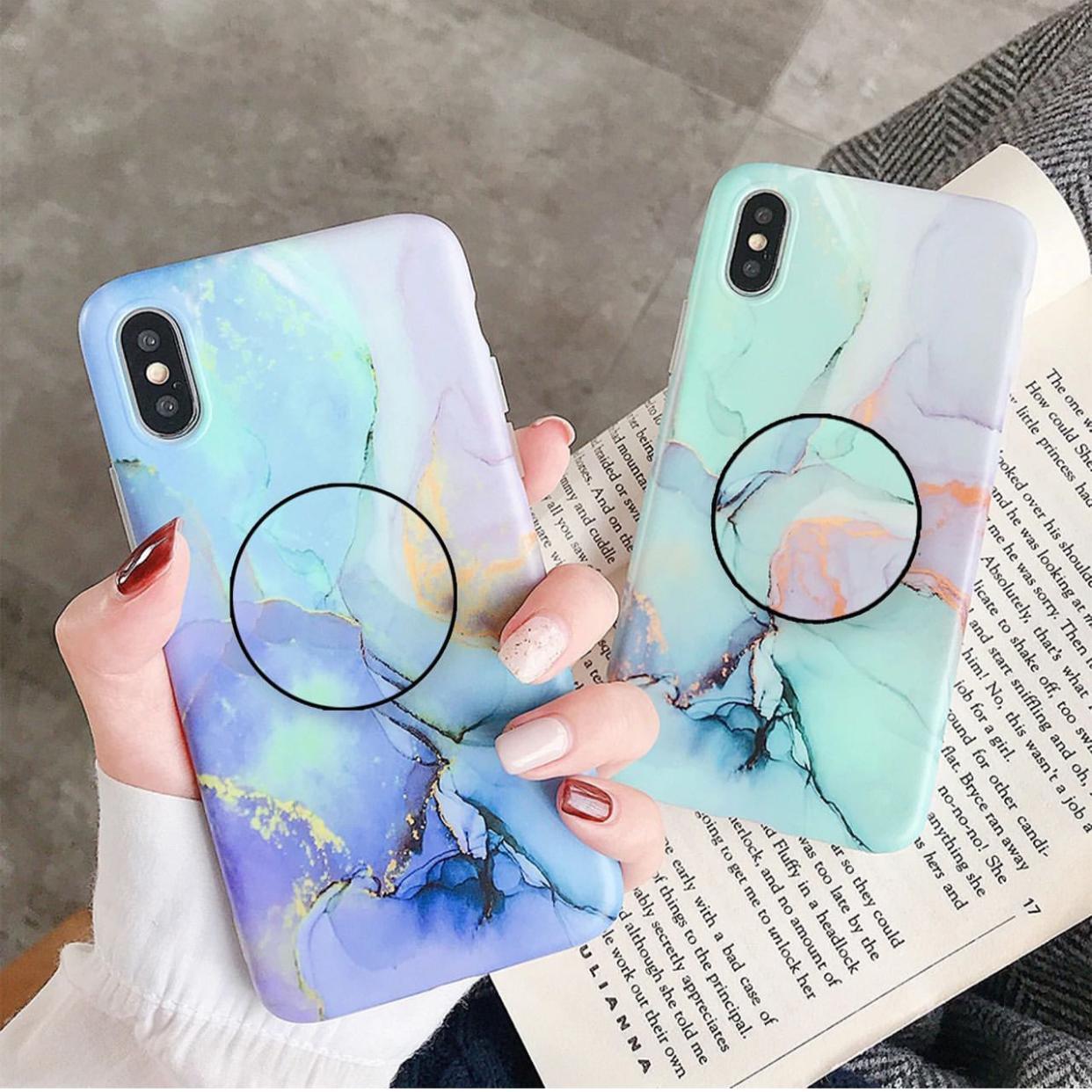 Marble Affairs Slim Case Cover With Holder