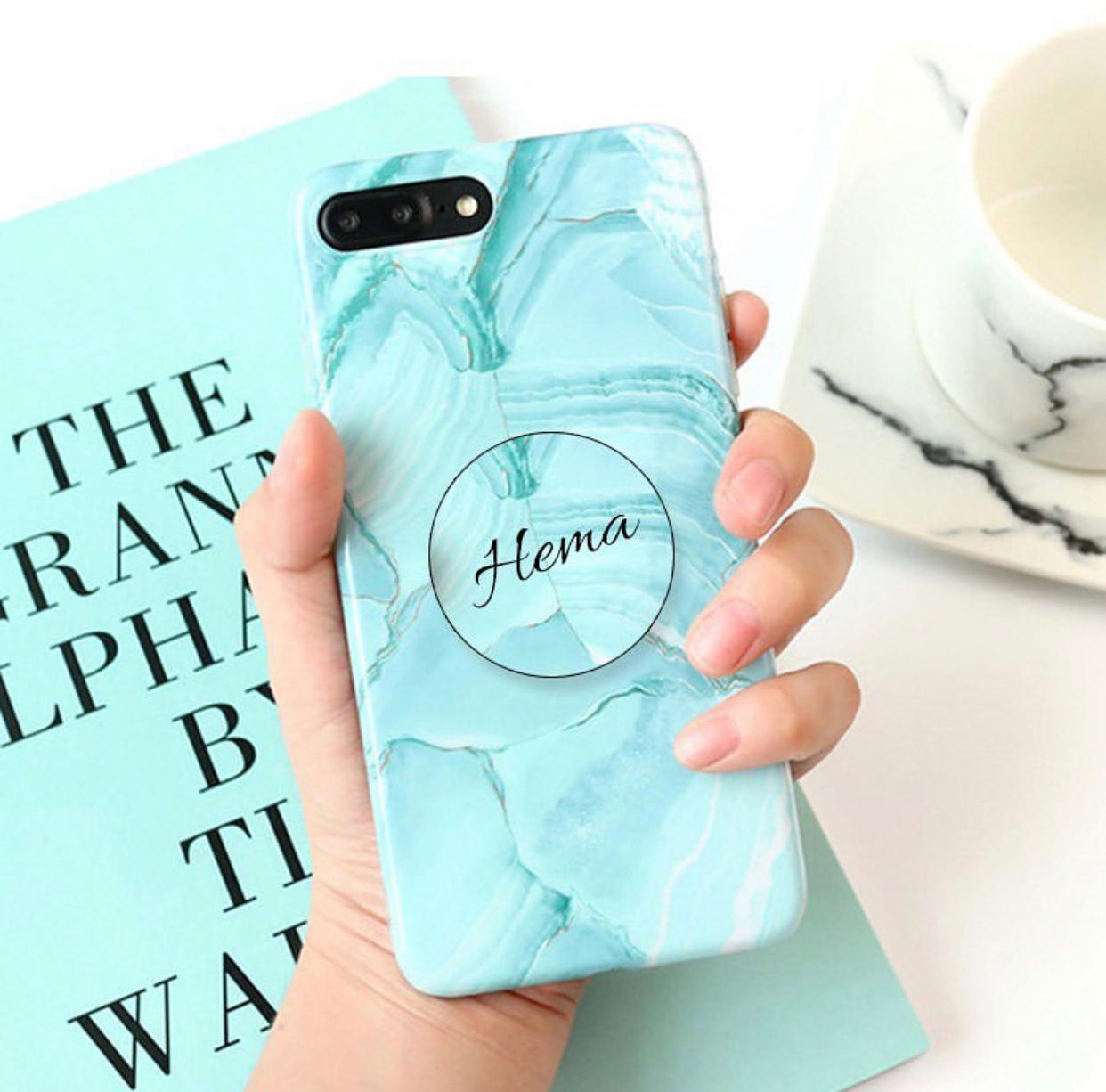Custom Marble Slim Case Cover With Holder