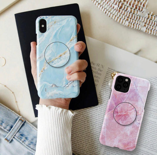 The Pink And Blue Marble Slim Case Cover With Holder