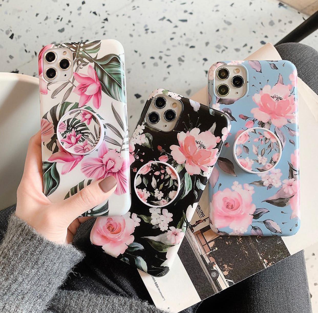 The Floral Threesome Slim Case Cover With Holder