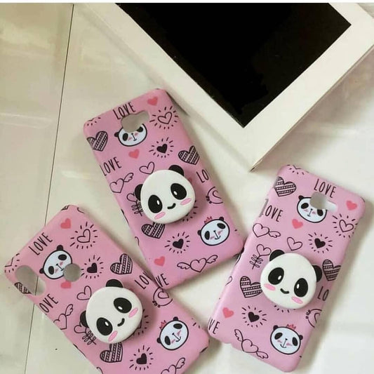 Pink Panda Slim Case Cover With Panda Holder