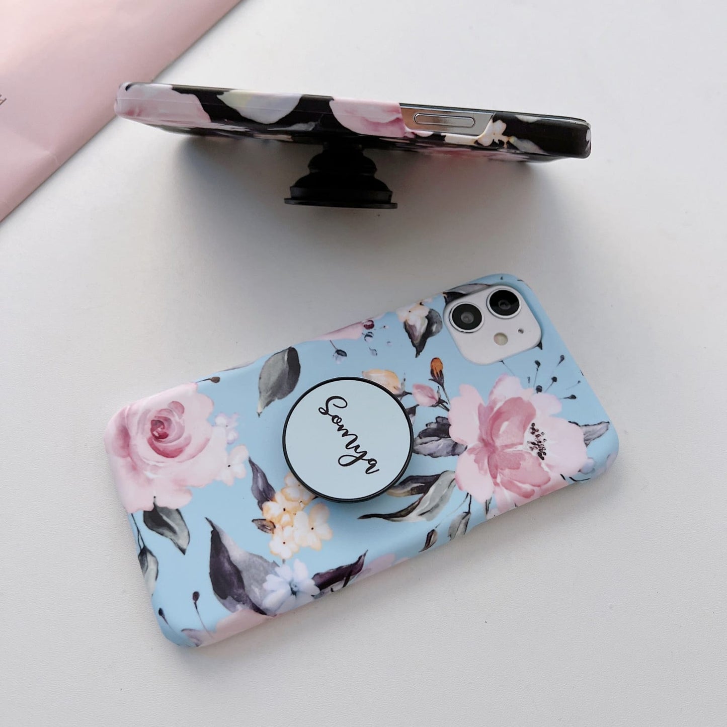 The Floral Threesome Slim Case Cover With Customised Holder