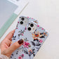 Blue Floral Slim Case Cover With Customised Holder