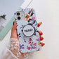 Blue Floral Slim Case Cover With Customised Holder