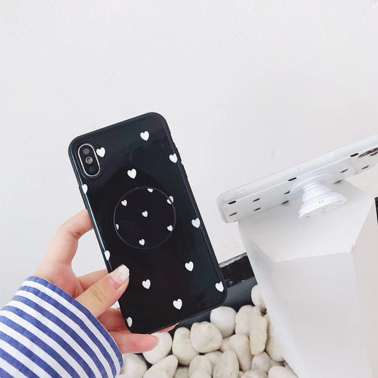The Black And White Heart Pattern Slim Case Cover With Holder
